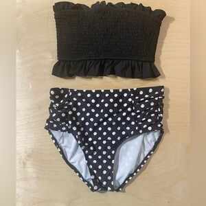 Clean Water Black Polka Dot Bikini Set Medium (DS)
